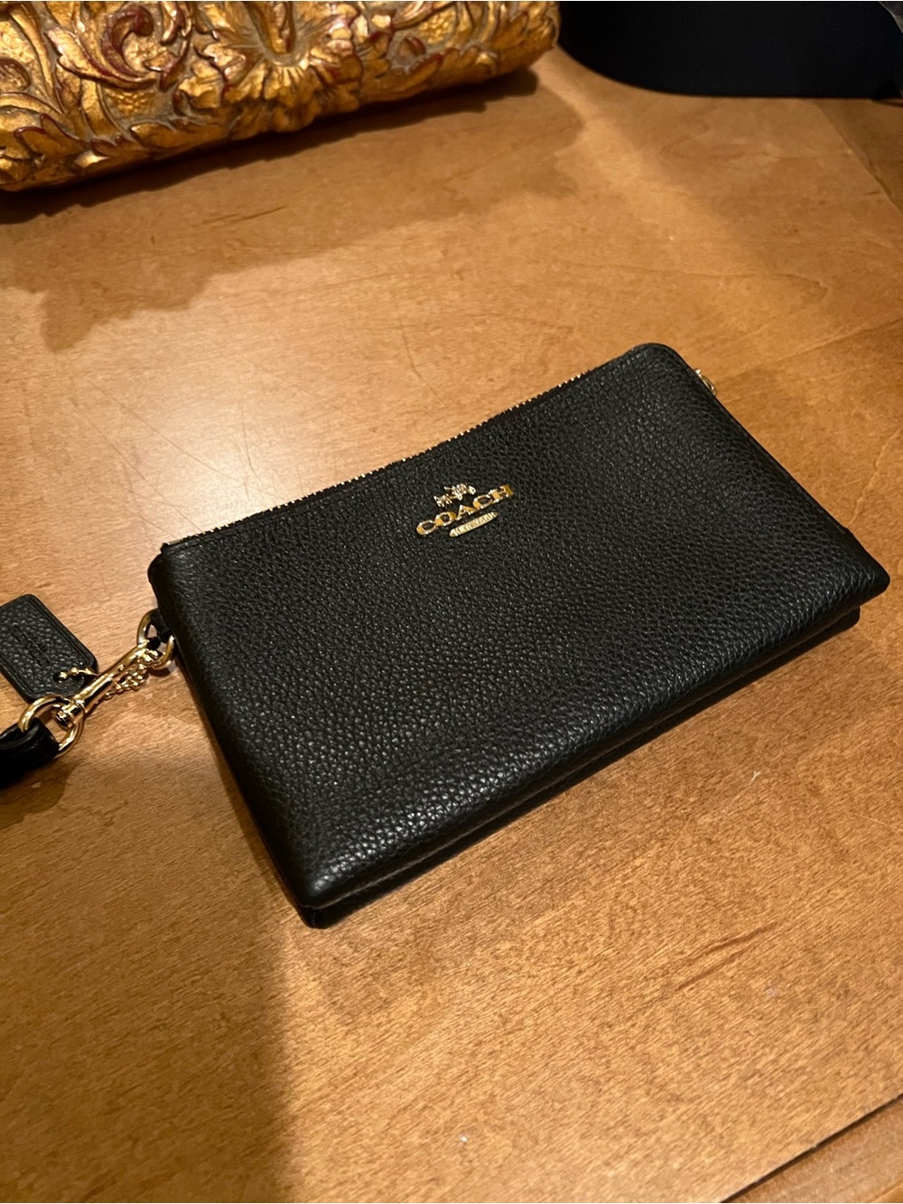 Coach  black leather wallet